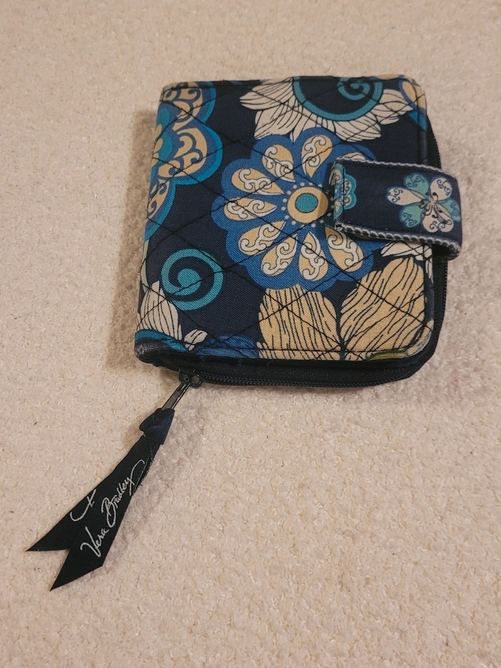 Vera Bradley Blue Floral Quilted Wallet